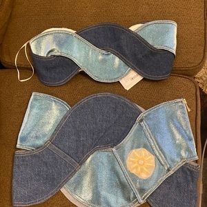 2 piece denim no stretch the statement piece